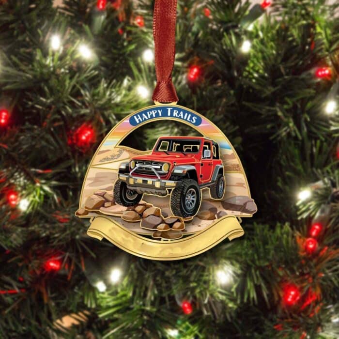 Happy Trails Jeep Colorado Ornament Glamour