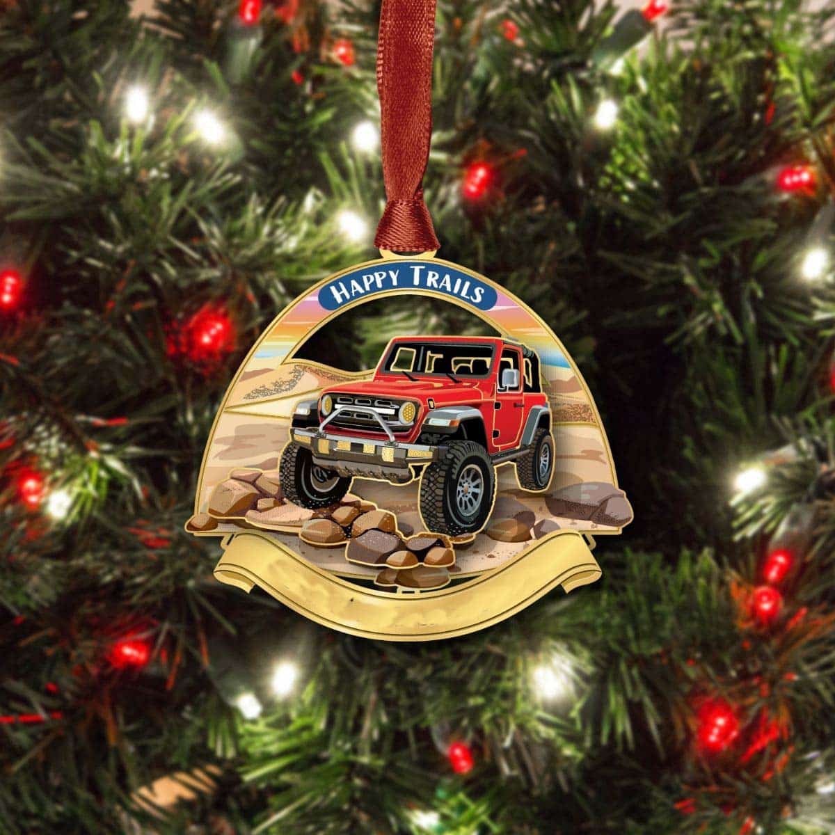 Happy Trails Jeep Colorado Ornament Glamour