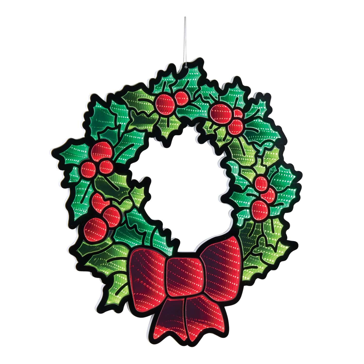 Holly Wreath Infinity Lit Decor