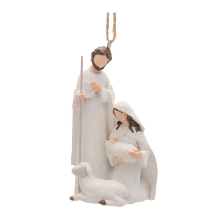 Holy Family with Lamb Ornament