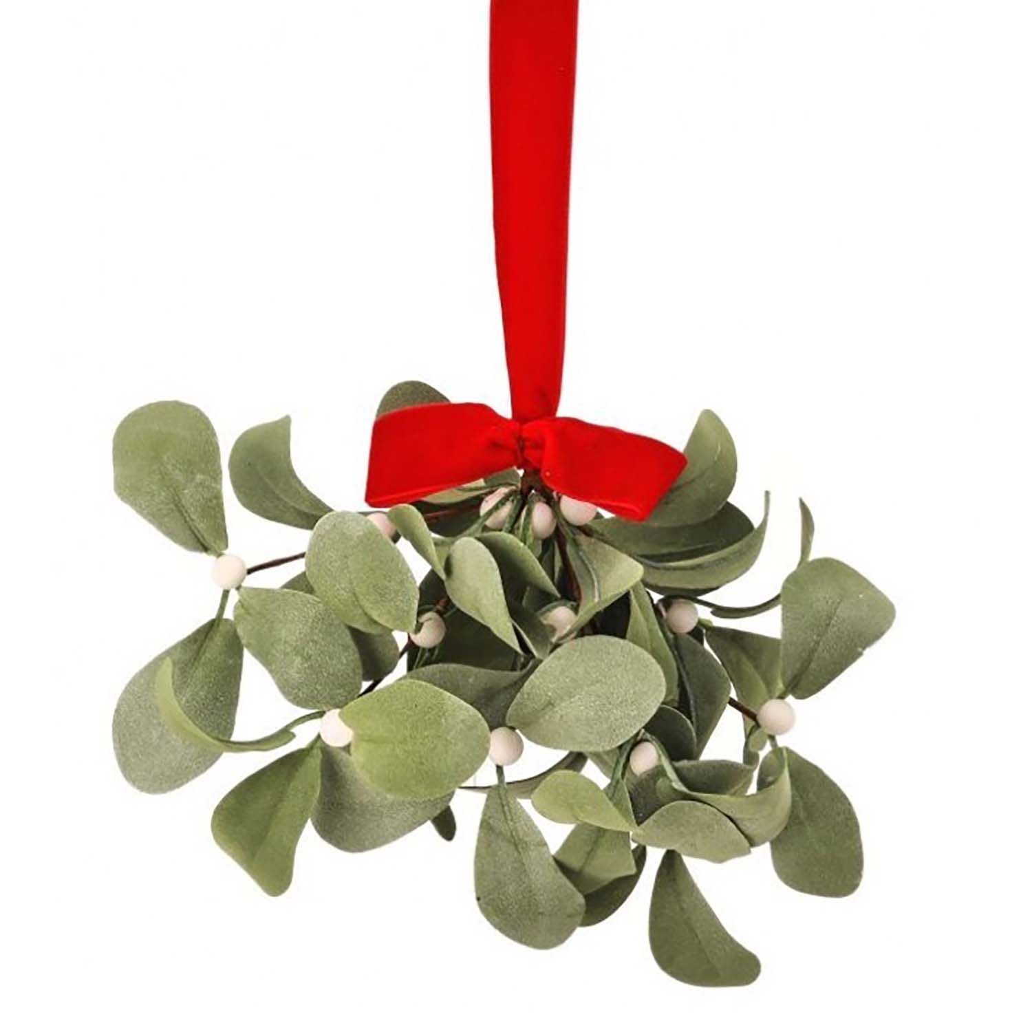 Lambs Ear Mistletoe Kissing Ball Ornament