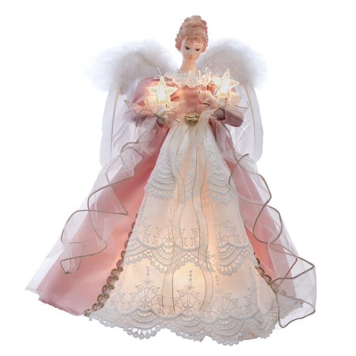 Light Pink and Ivory Angel Tree Topper