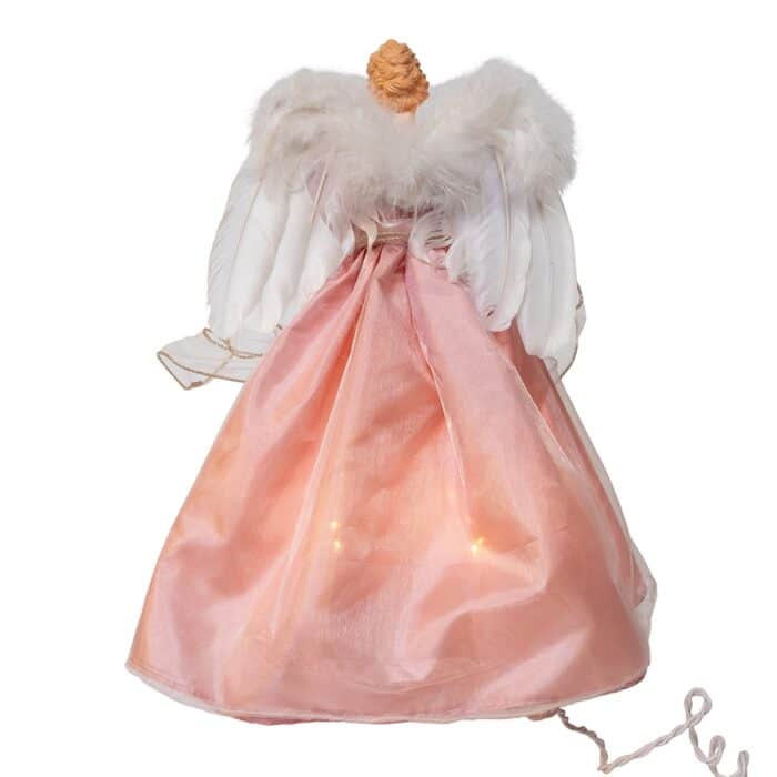 Light Pink and Ivory Angel Tree Topper Back