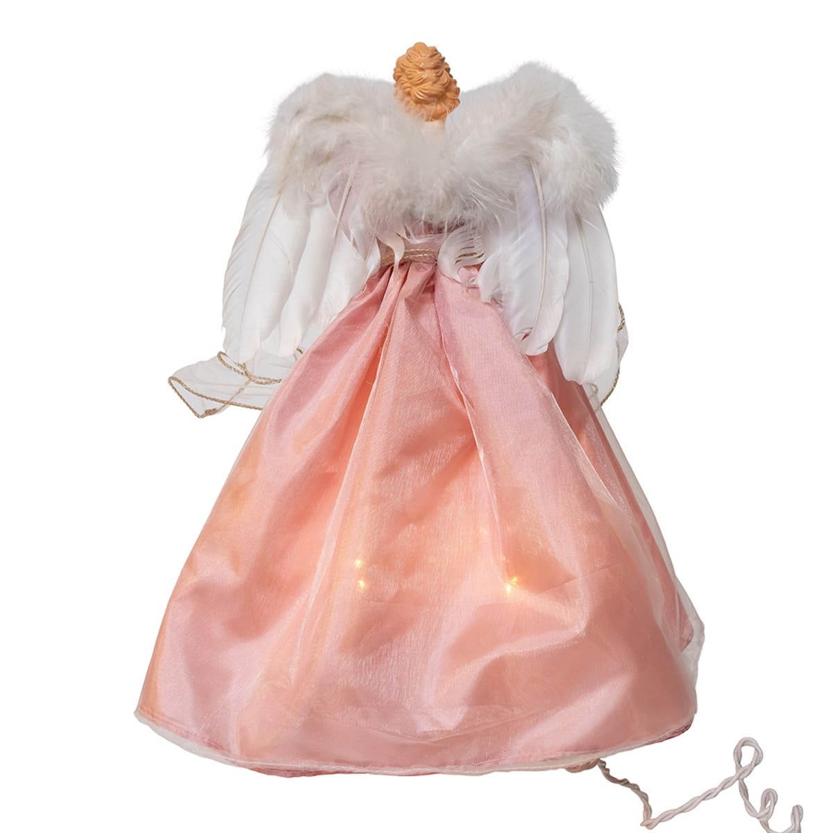 Light Pink and Ivory Angel Tree Topper Back