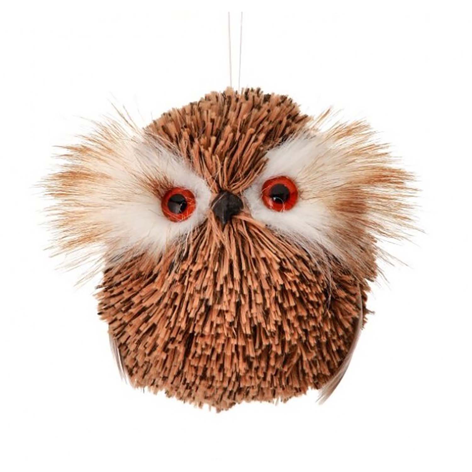 Owl Fluffy Faux Fur Ornament