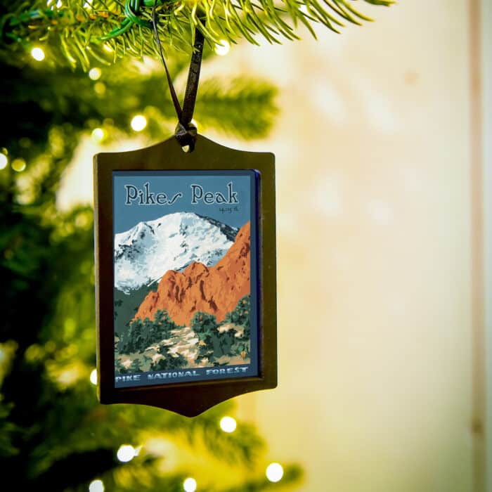 Pikes Peak Colorado Ornament by Julie Leidel
