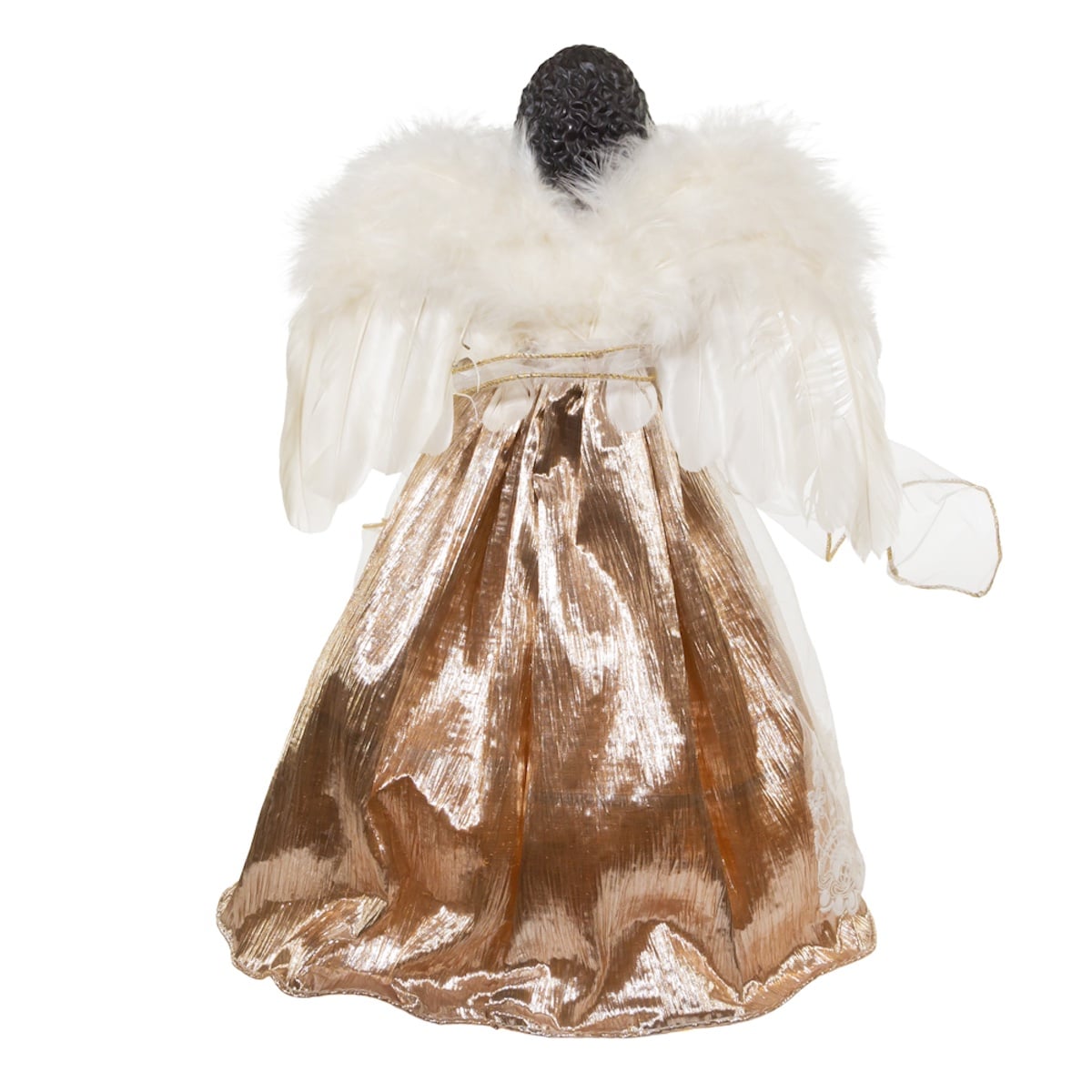 Rose Gold Gown Angel Tree Topper Back