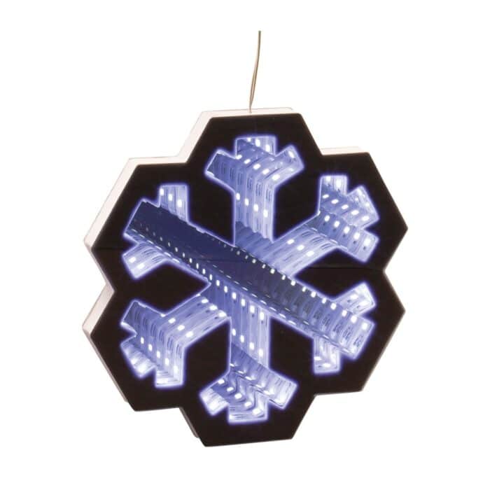 Snowflake Garland Infinity Lit Decor Close Up Snowflake