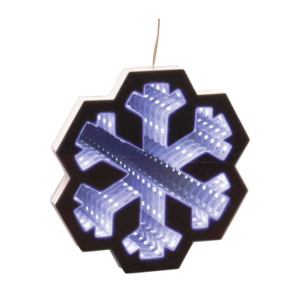 Snowflake Garland Infinity Lit Decor Close Up Snowflake
