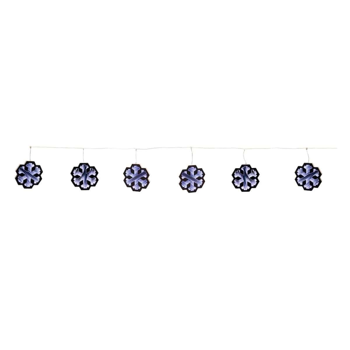 Snowflake Garland Infinity Lit Decor Strand