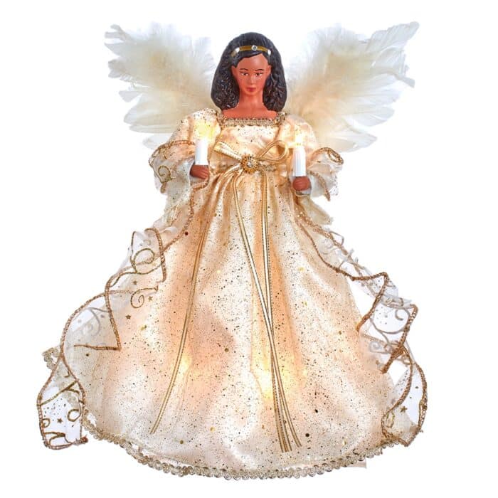 Sparkle Gown Angel Tree Topper Front