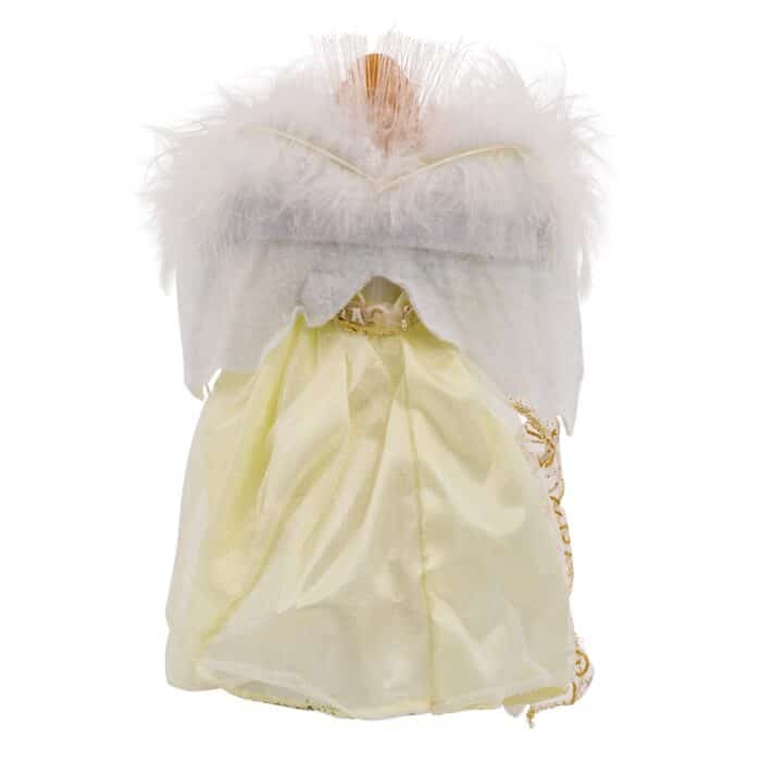 Swirl Ribbon Fiber Optic Angel Tree Topper Back