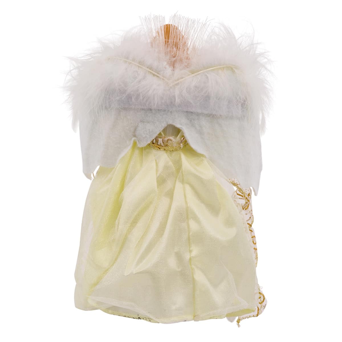 Swirl Ribbon Fiber Optic Angel Tree Topper Back