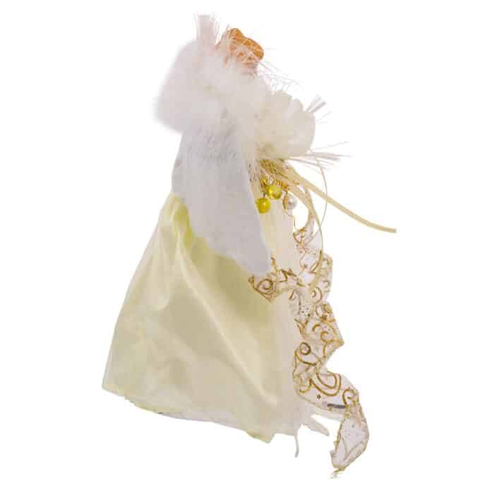 Swirl Ribbon Fiber Optic Angel Tree Topper Side