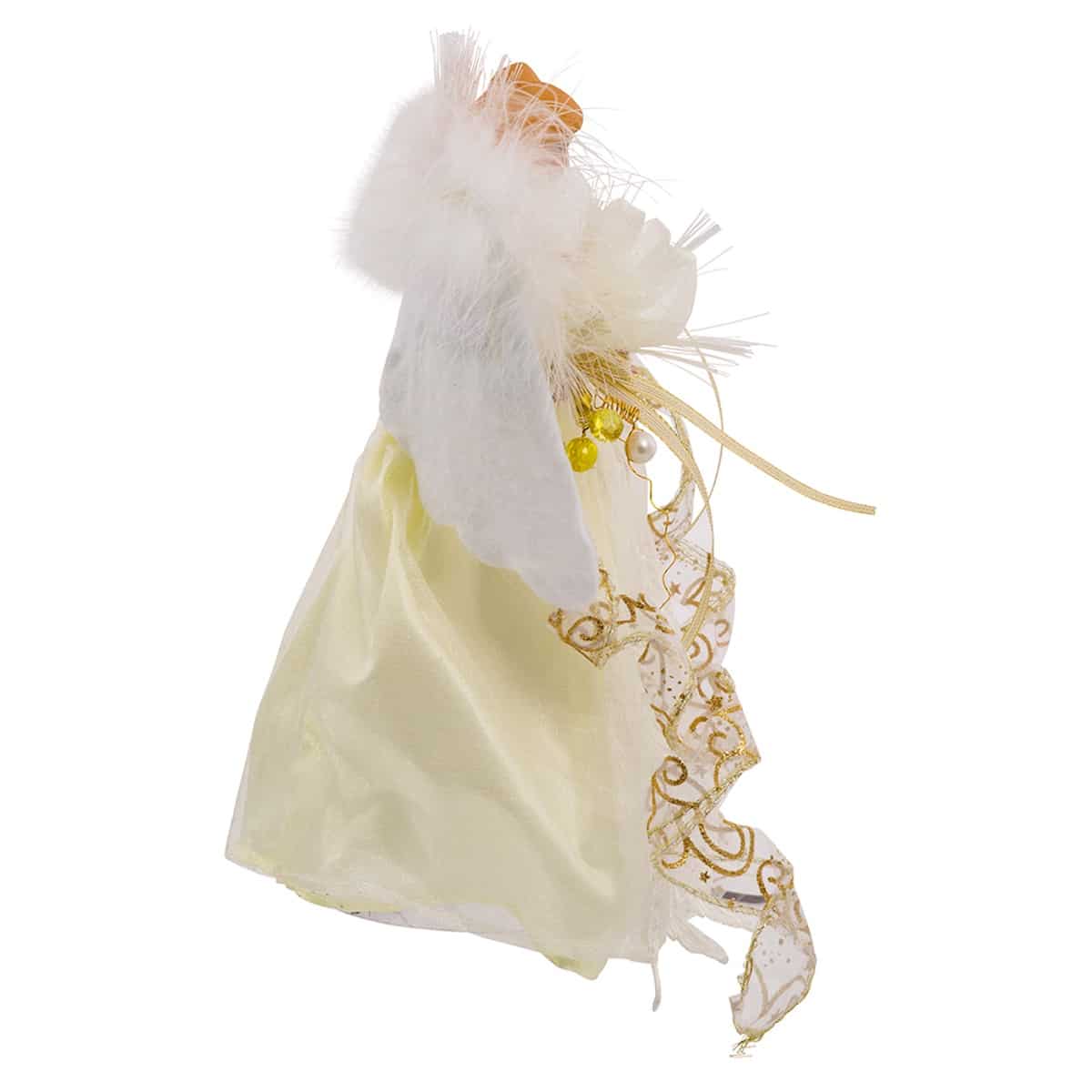 Swirl Ribbon Fiber Optic Angel Tree Topper Side