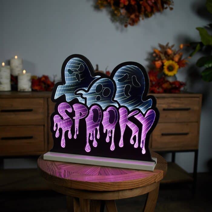 Triple Ghost Spooky Ekkolight Lit Decor Lit