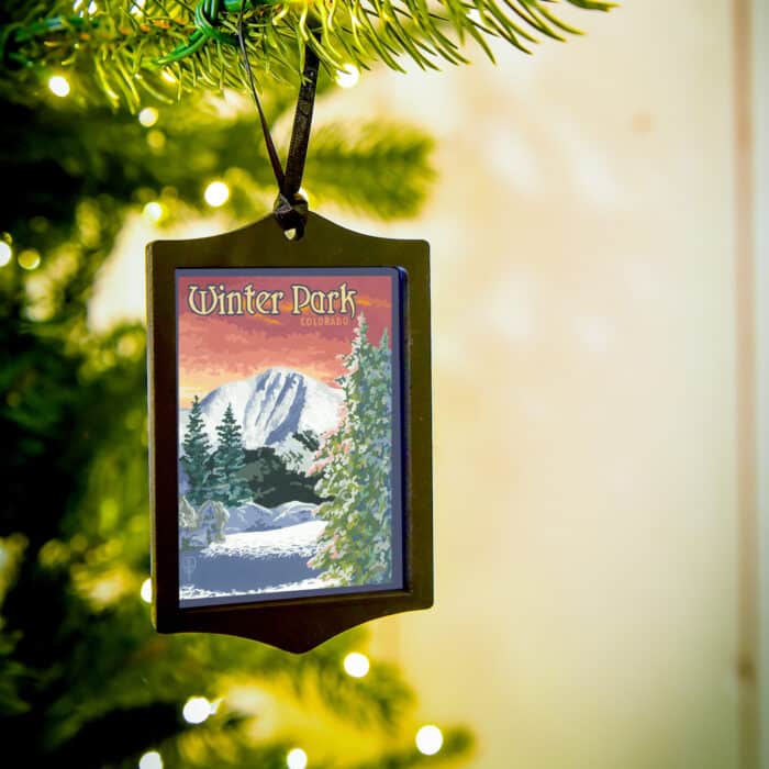 Winter Park Colorado Ornament by Julie Leidel