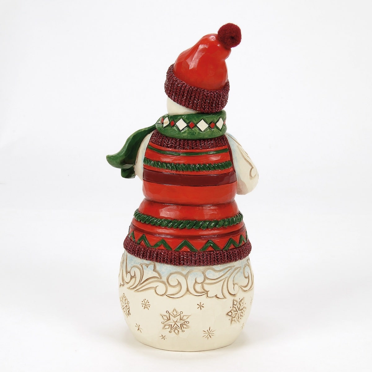 Christmas at Lodge Snowman Figurine by Jim Shore Back