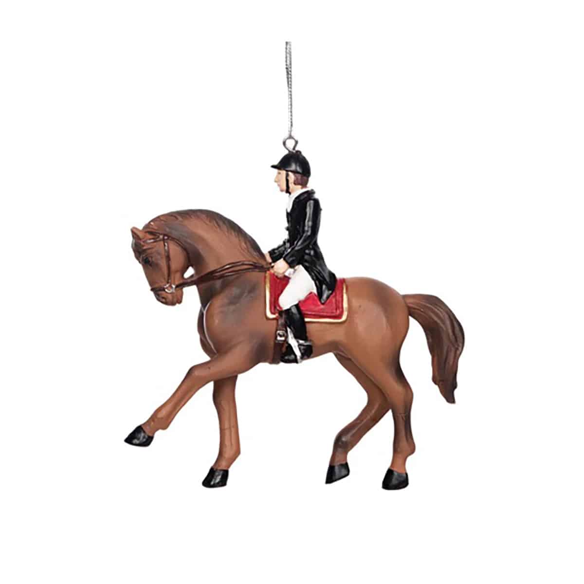 English Horse Rider Ornament Side