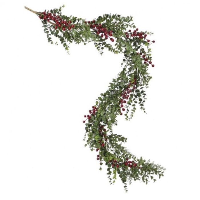 Eucalyptus Pine and Berry Greenery Garland