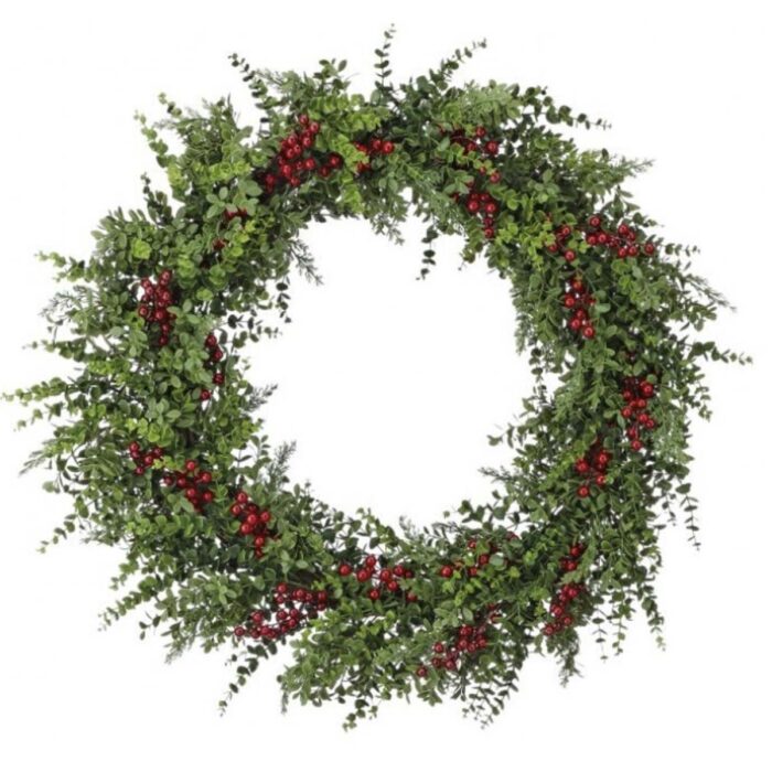 Eucalyptus Pine and Berry Greenery Wreath