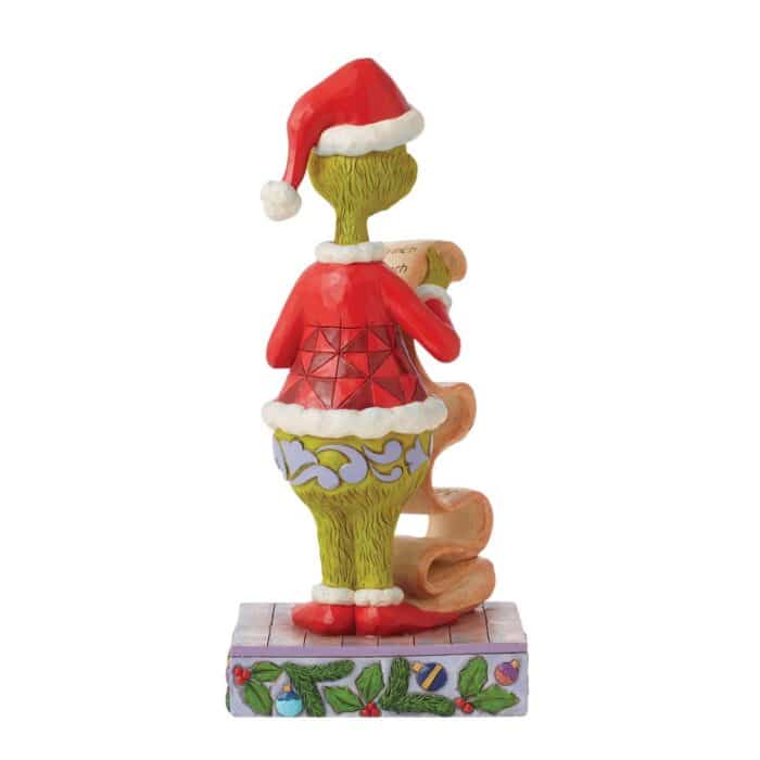 Grinch Naughty Nice List by Jim Shore Back