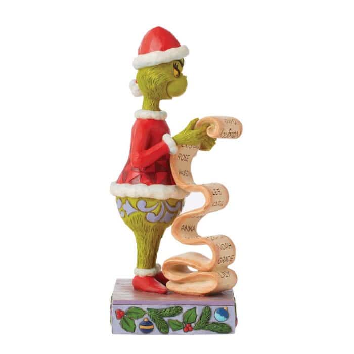 Grinch Naughty Nice List by Jim Shore Side