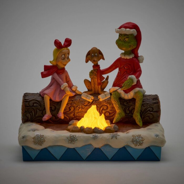 Grinch Roasting Marshmallows by Jim Shore Lit