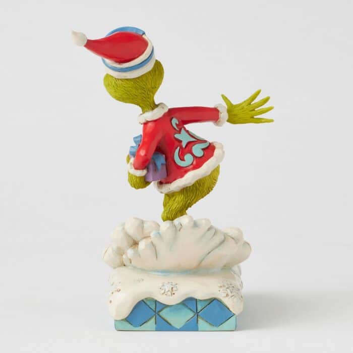 Grinch Snowboarding by Jim Shore Back