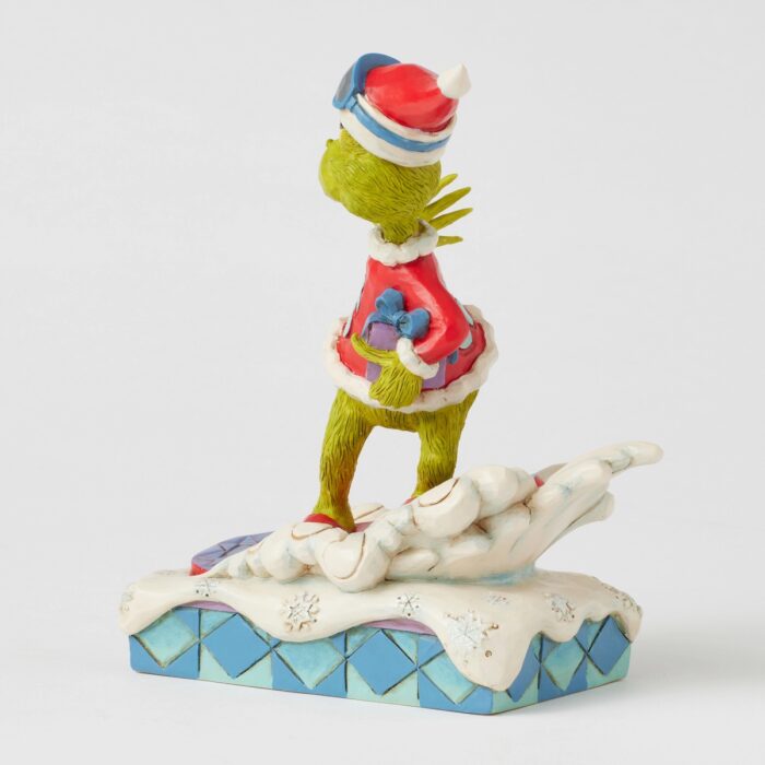 Grinch Snowboarding by Jim Shore Side
