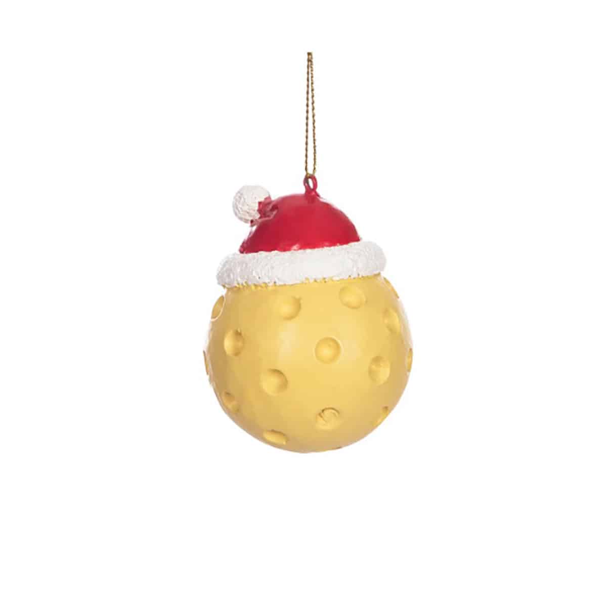 Pickleball Santa Hat Ornament