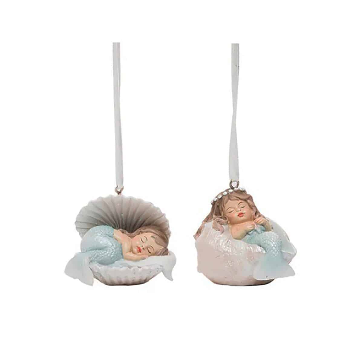 Sleepy Baby Mermaid Ornament