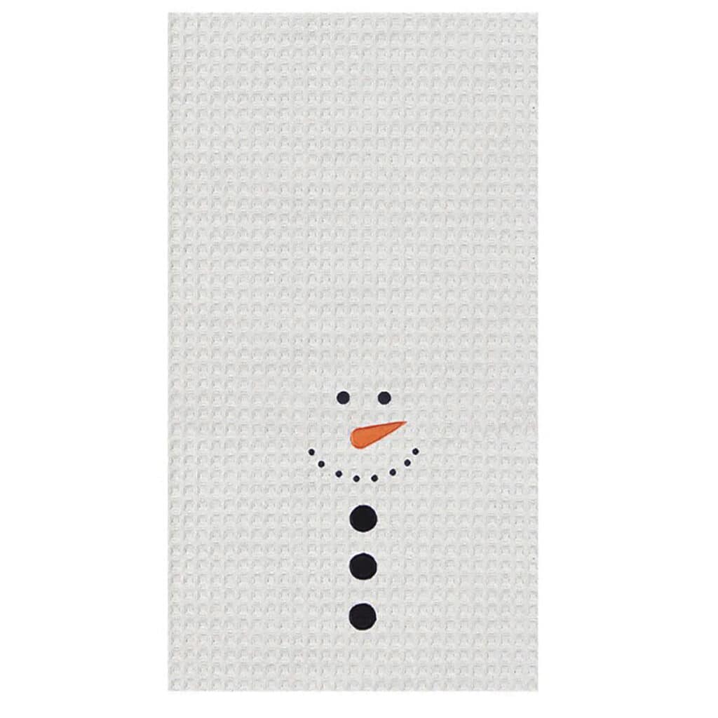Snowman Face Kitchen Towel