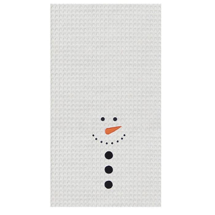 Snowman Face Kitchen Towel
