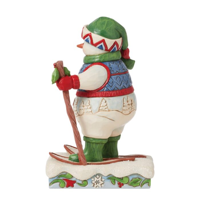 Snowman Snowshoeing Winter Figurine by Jim Shore Side Two