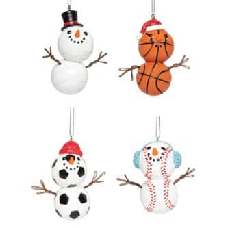 Snowman Sport Ball Ornament
