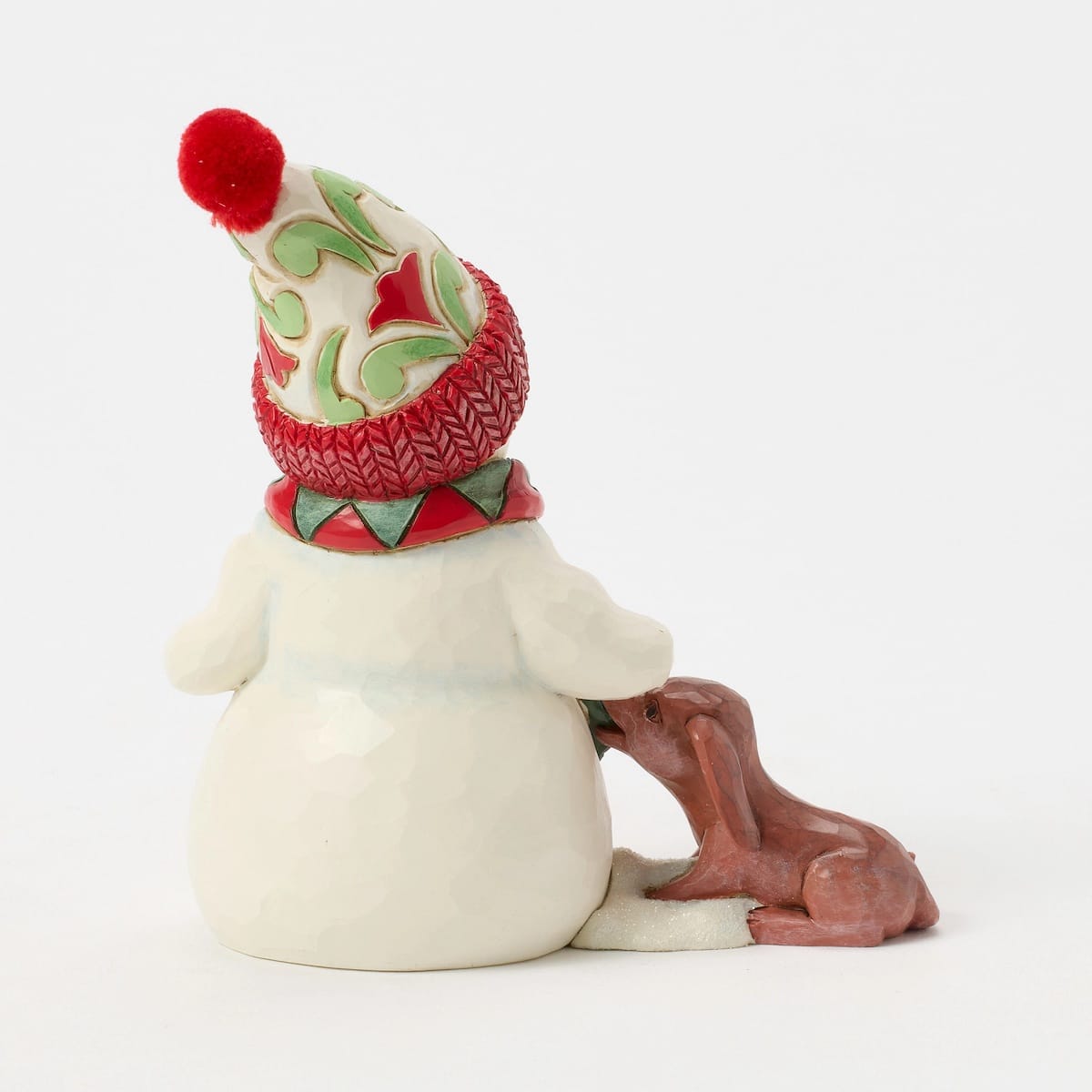 Snowman with Playful Puppy Figurine by Jim Shore Back