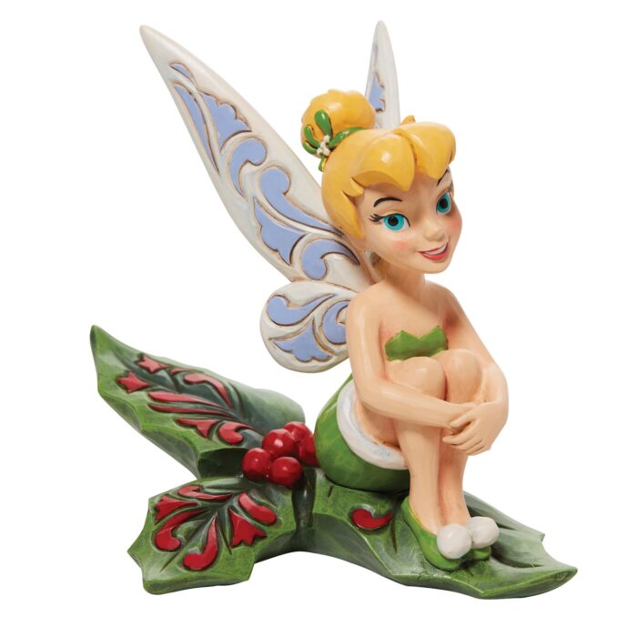 Tinker Bell on Holly Leaf Ornament by Jim Shore