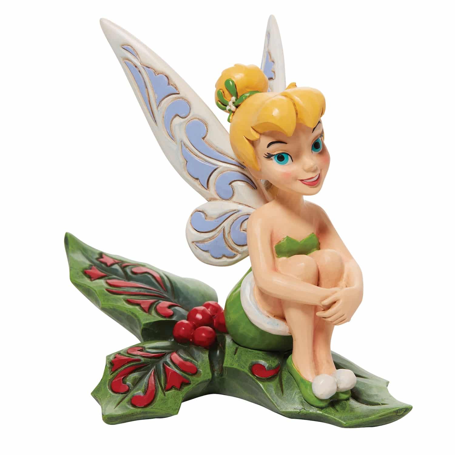 Tinker Bell on Holly Leaf Ornament by Jim Shore