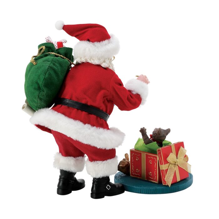 Whiskering You a Merry Christmas Santa Figurine Side
