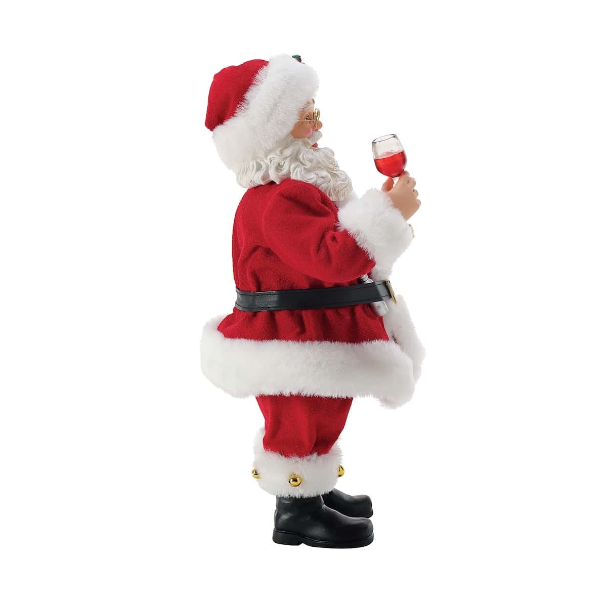 Wine Time Santa Figurine Side