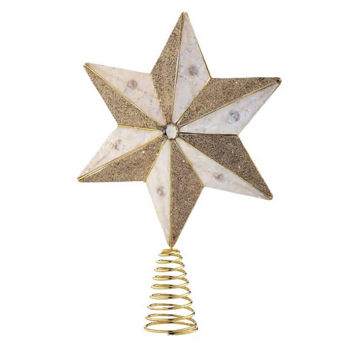 Capiz and Glitter Star Treetop