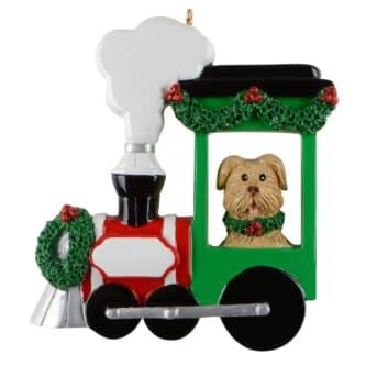 Choo Choo Train Dog Ornament Personalize