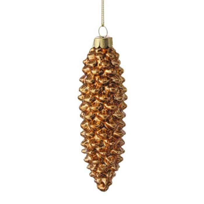 Cooper Glittered Pinecone Ornament