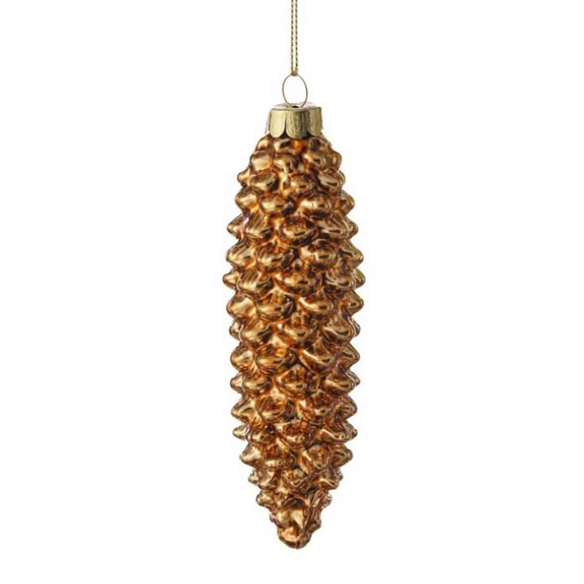 Cooper Glittered Pinecone Ornament