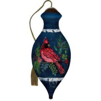 Dark Night Sky Cardinal NeQwa Art® Ornament