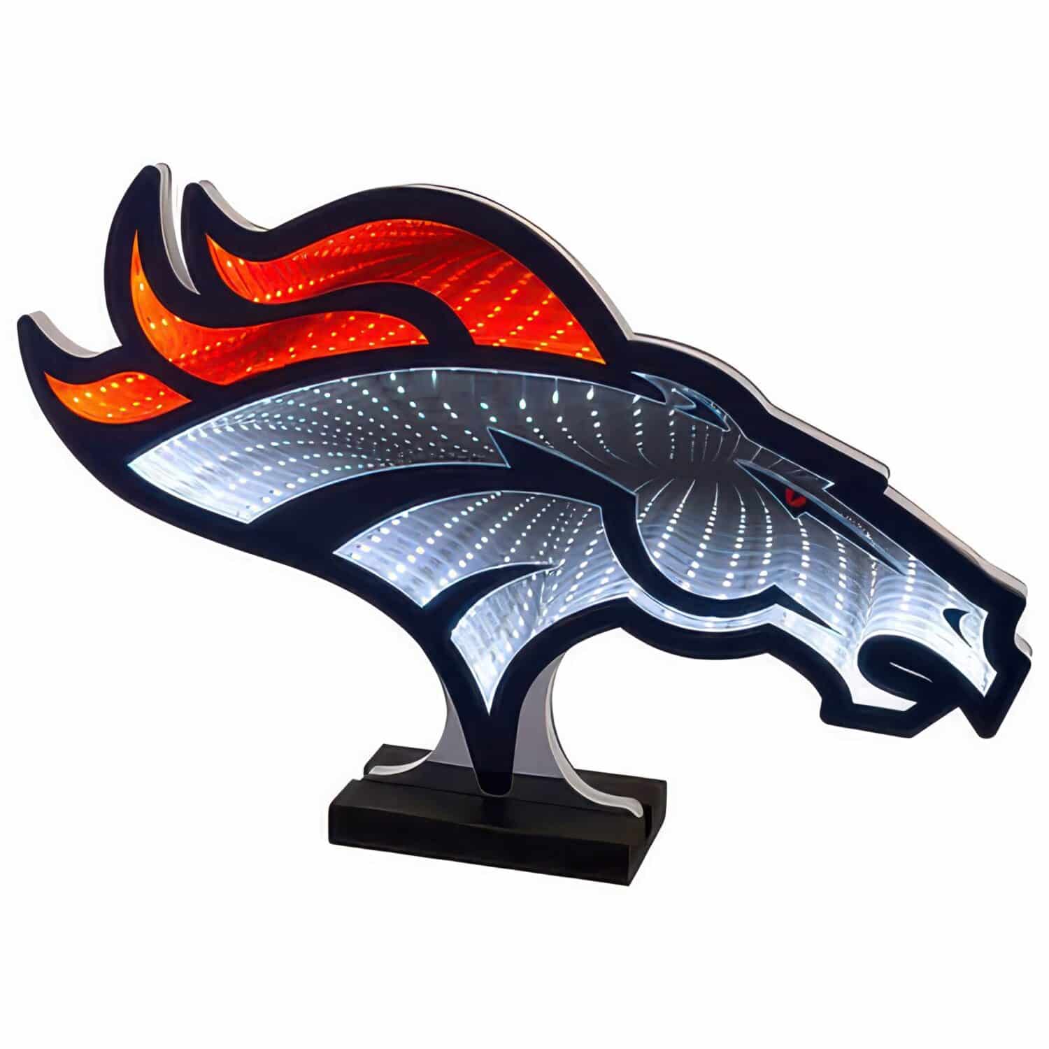 Denver Broncos Logo Infinity Lit Decor Front