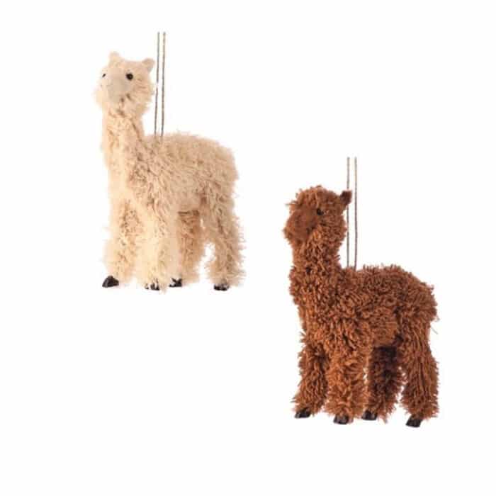 Faux Fur Llama Ornament