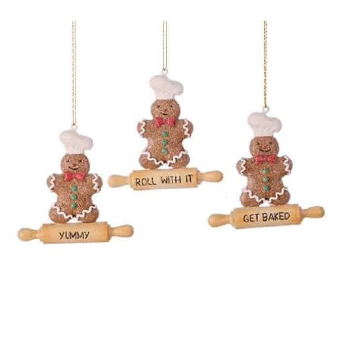 Gingerbread Men on a Roll Ornament