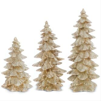 Golden Branches Glittered Tree Set